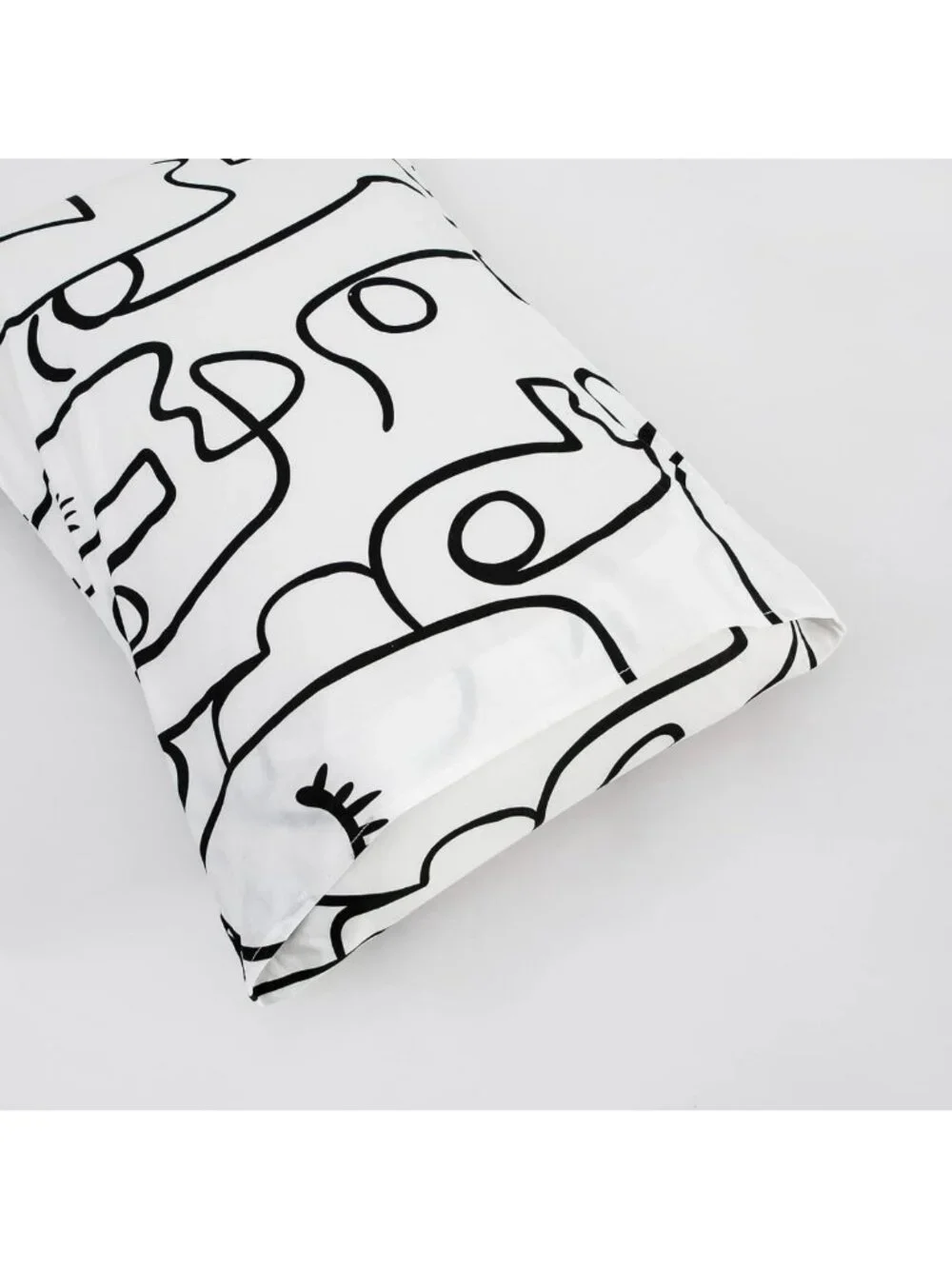 King Size Cotton Pillowcases Set of 2 - Soft Breathable Geometric Print Covers